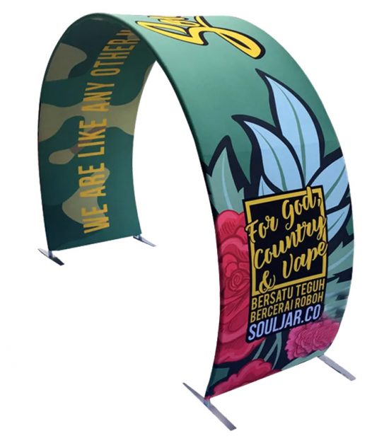 Arch Tension Fabric Display Side